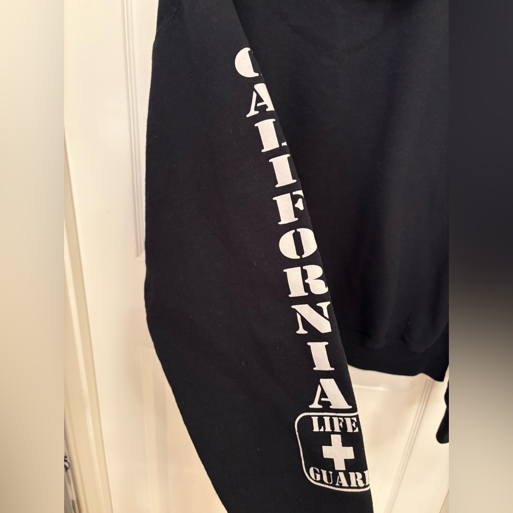 Lifeguard Santa Monica Black Hoodie Size Large - Picture 5 of 5